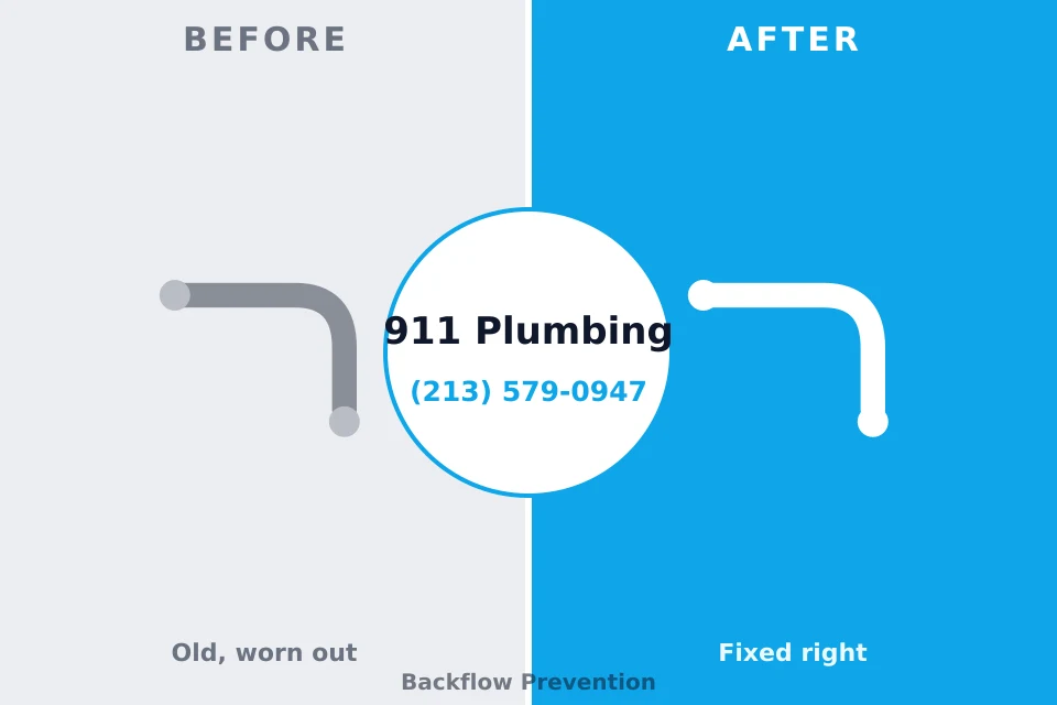 Before and after: plumbing repair McChord AFB, WA
